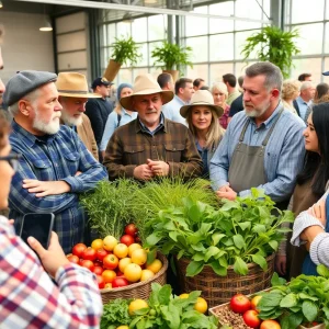 Diverse farmers discussing agriculture at Horticulture Days Conference