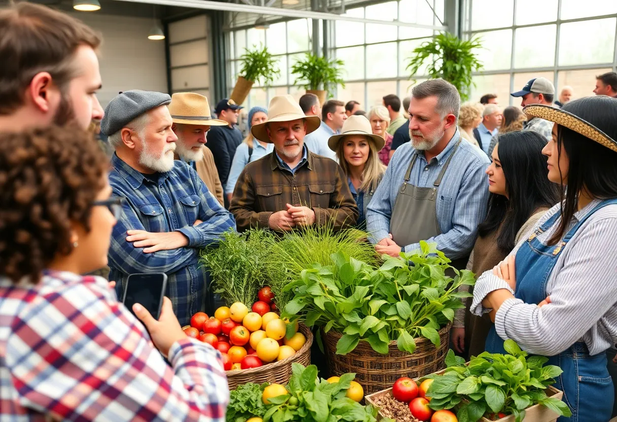 Diverse farmers discussing agriculture at Horticulture Days Conference