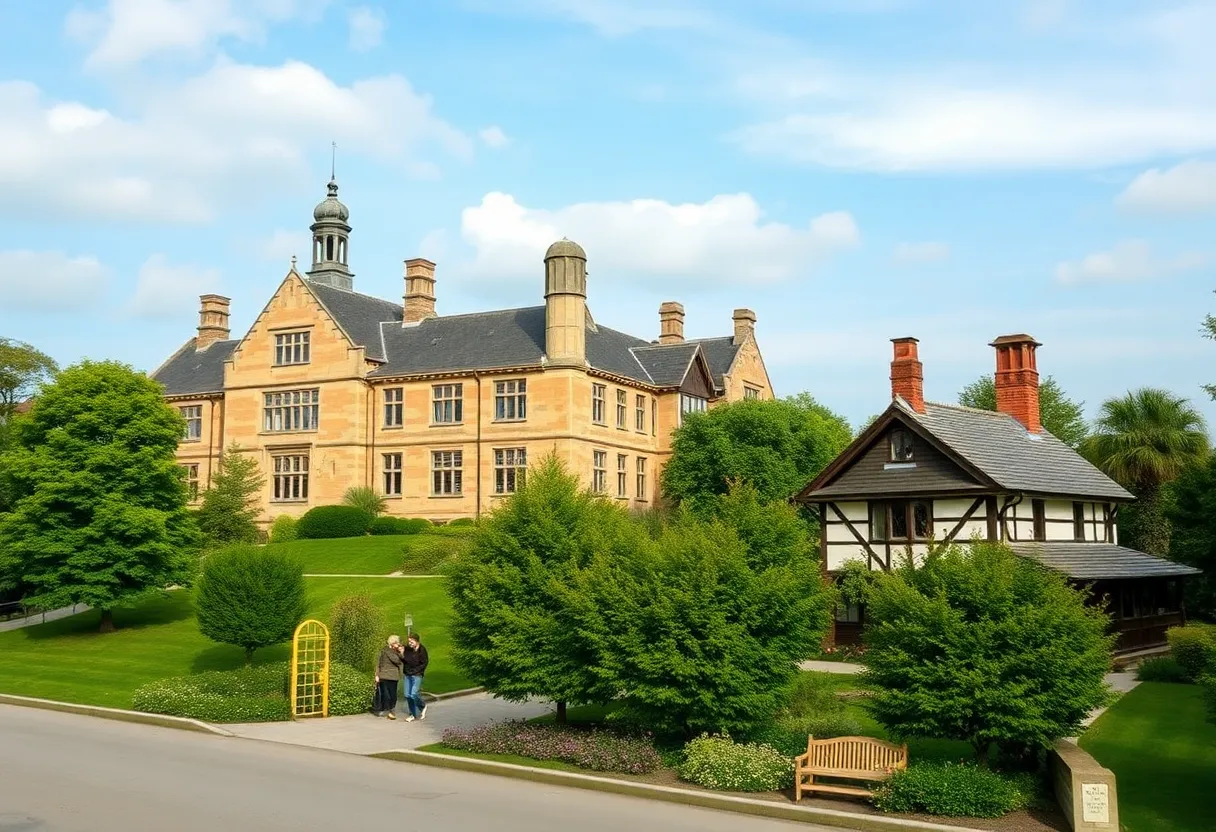 Historic building and cozy house near university campus