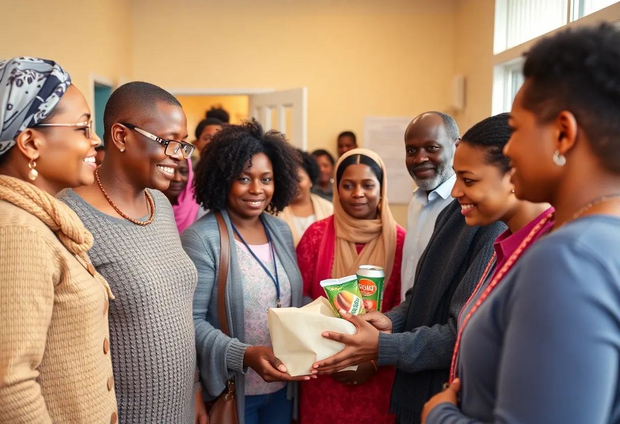 Group of diverse individuals receiving support at Heartland Alliance Health clinic