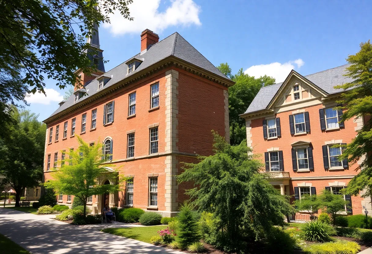 Historic properties of Harris Hall and Church Street house in Ann Arbor