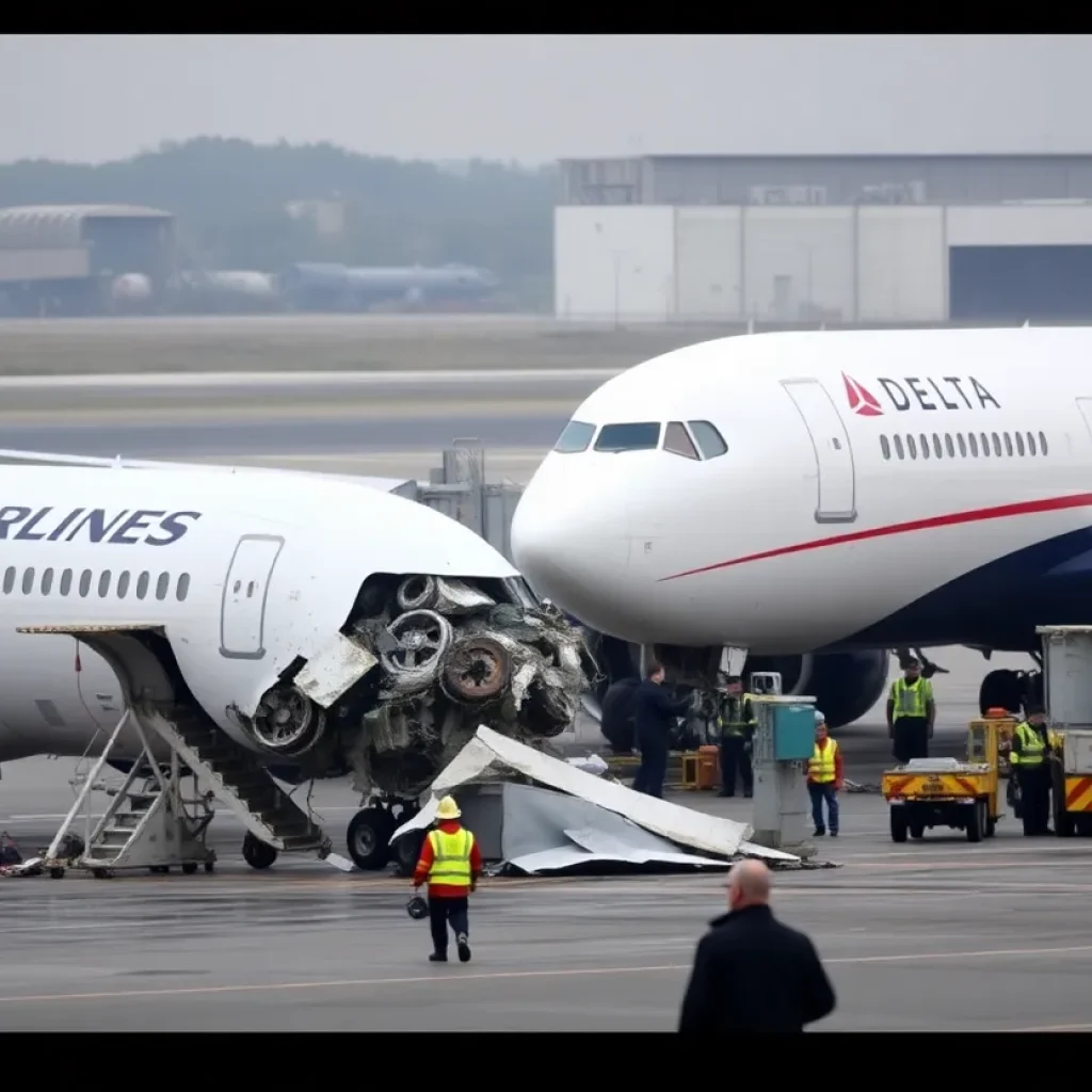 Collision between Japan Airlines and Delta Air Lines aircraft at Seattle-Tacoma Airport