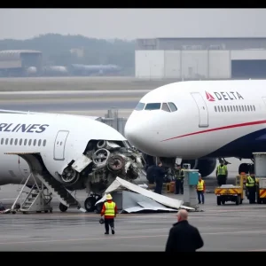 Collision between Japan Airlines and Delta Air Lines aircraft at Seattle-Tacoma Airport