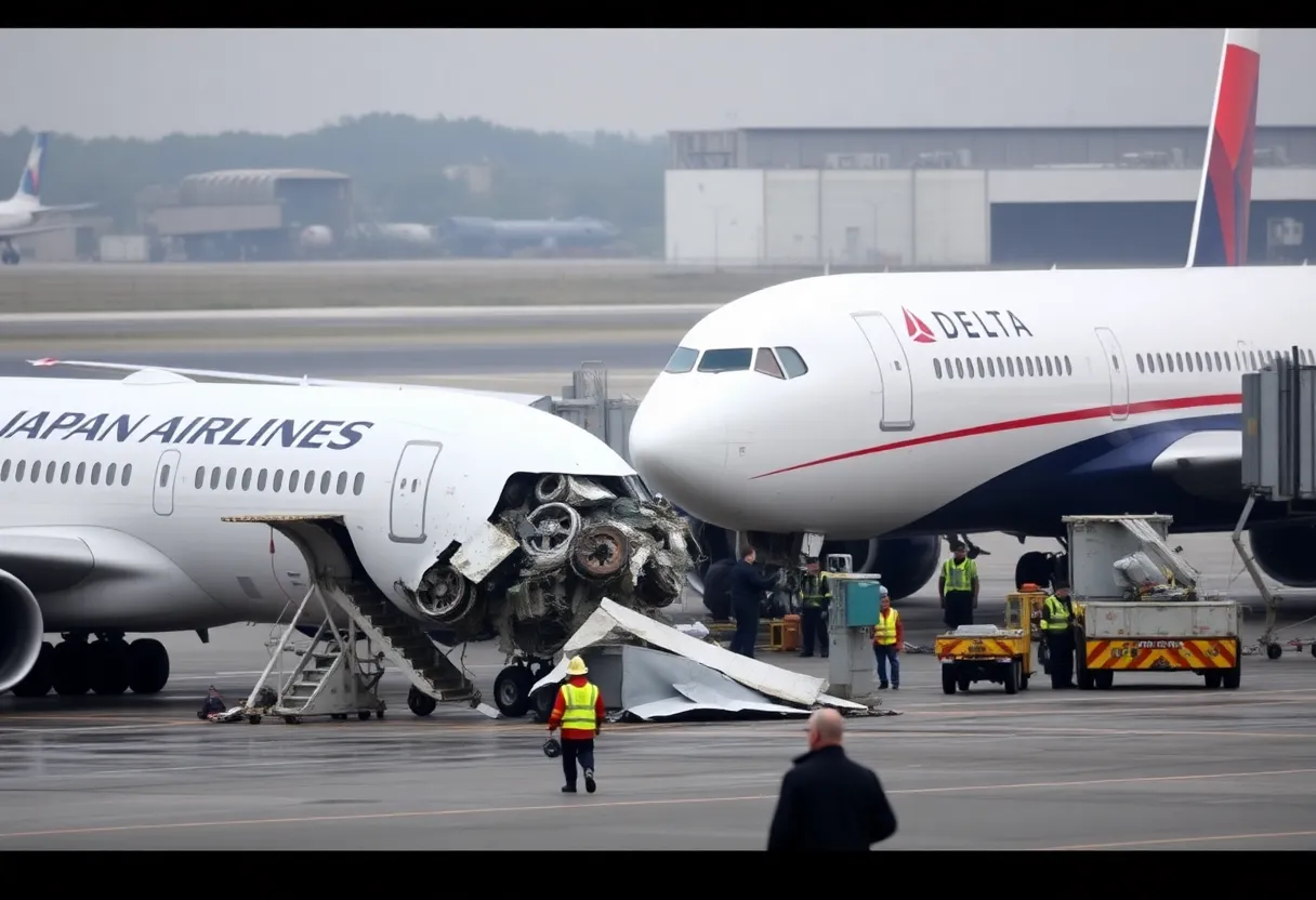 Collision between Japan Airlines and Delta Air Lines aircraft at Seattle-Tacoma Airport