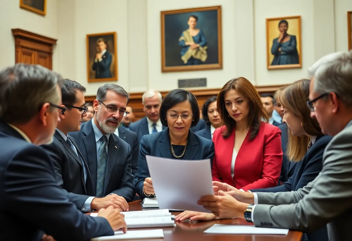 Lawmakers engaged in discussion about the Earned Sick Time Act