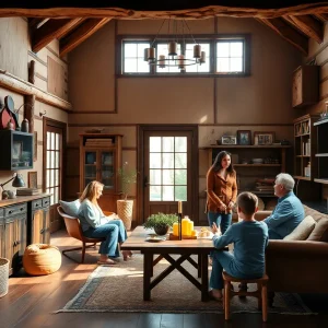 Family enjoying a renovated living space together, symbolizing home renovation and legacy.