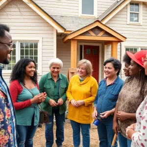 Residents of Madison Heights working together on home renovation projects.