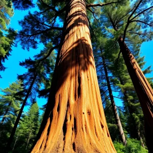 Dawn redwood tree standing tall in a botanical garden