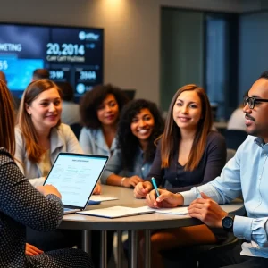 Diverse group of professionals attending a marketing certifications workshop