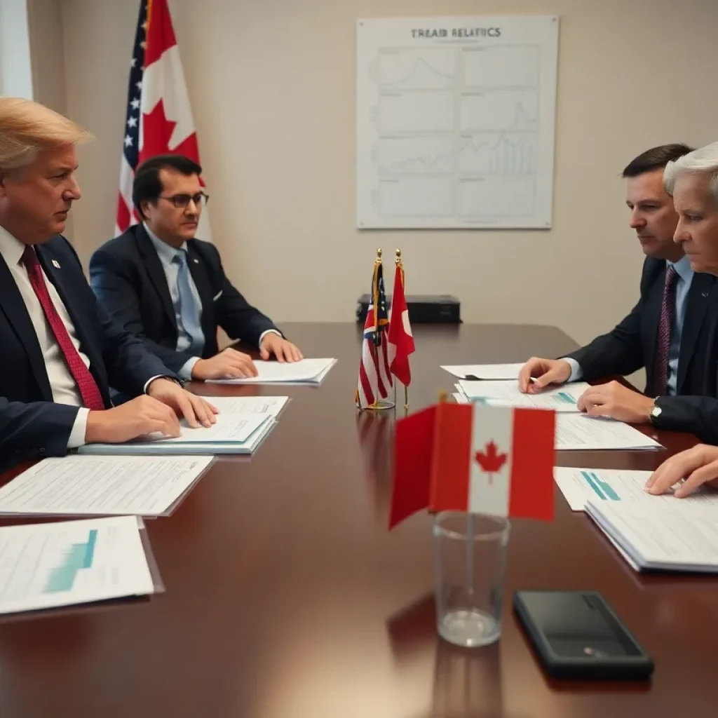 Officials discussing trade relations between Michigan and Canada