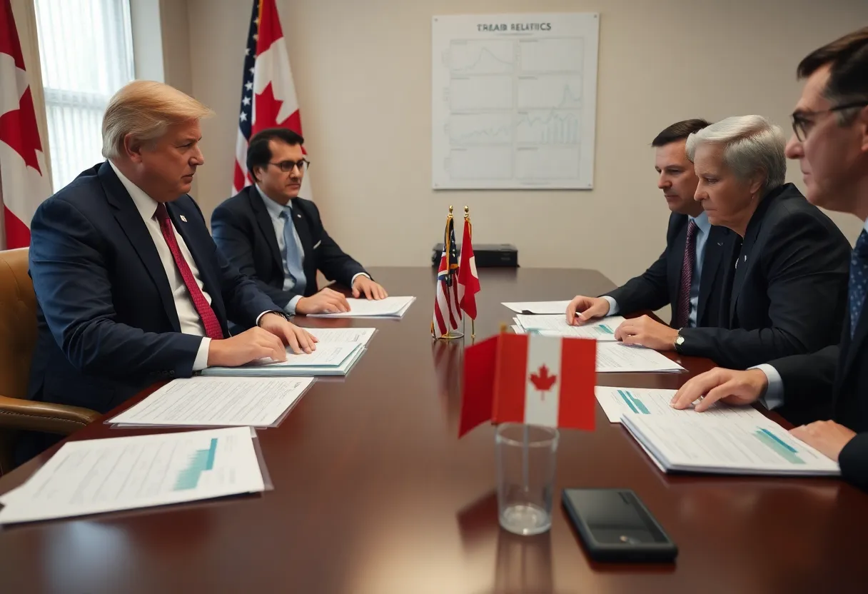 Officials discussing trade relations between Michigan and Canada