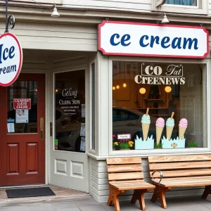 Exterior of Michigan Cream and Sugar Ice Cream Company in Saginaw