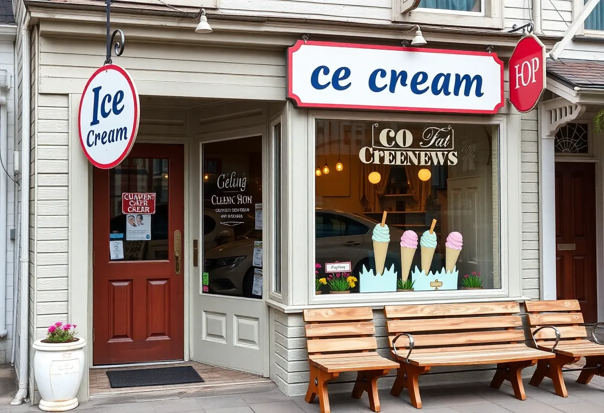 Exterior of Michigan Cream and Sugar Ice Cream Company in Saginaw