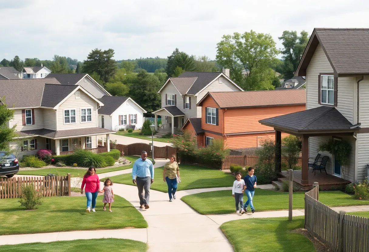 Families in a Michigan neighborhood considering homeownership