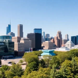 A skyline representing the innovation economy in Michigan.