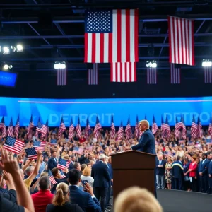 Detroit convention showcasing Michigan Republican Party delegates