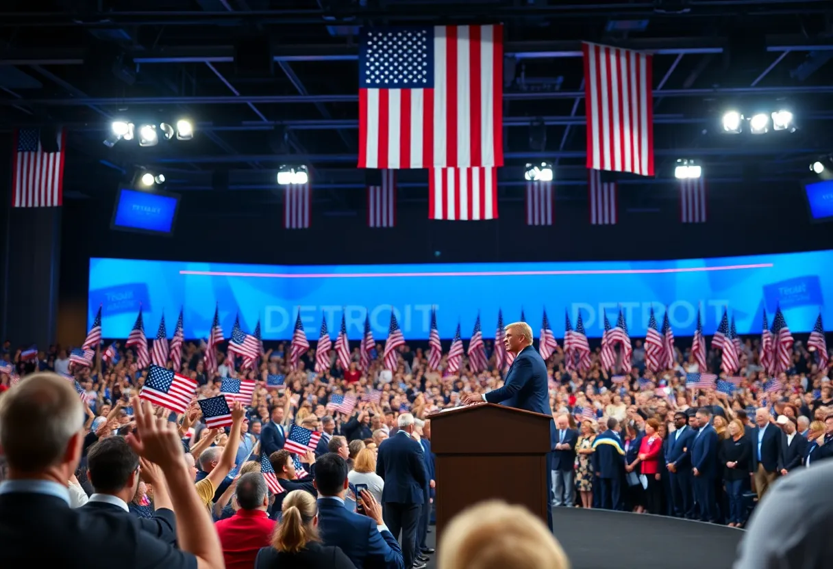 Detroit convention showcasing Michigan Republican Party delegates