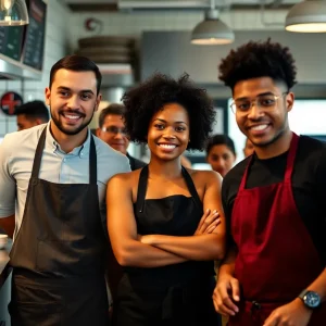 Tipped workers serving in a restaurant