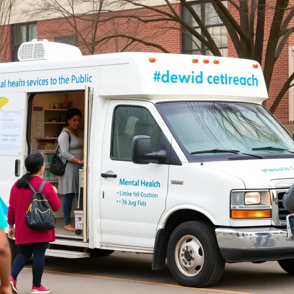 Mobile behavioral health outreach van offering services in Marin County