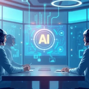 Illustration representing the integration of AI technologies at Pioneer AI Foundry.