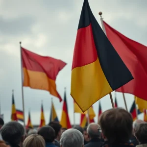 Political leaders discussing under tension in Germany