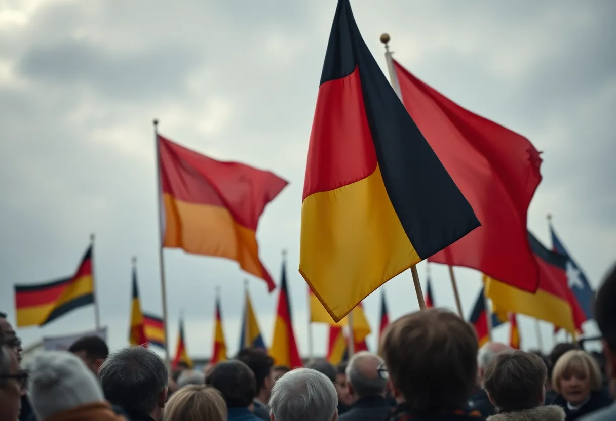 Political leaders discussing under tension in Germany