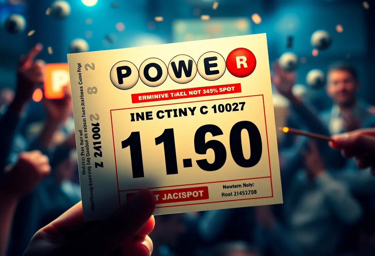 Illustration of a Powerball jackpot sign with $172 million