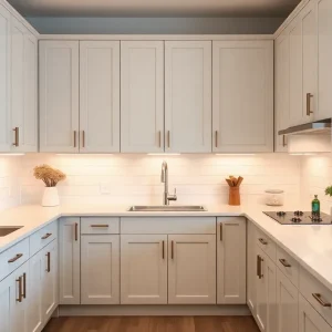 Beautifully refaced kitchen cabinets in a modern kitchen