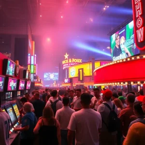 Excited fans at Super Bowl LIX in Las Vegas