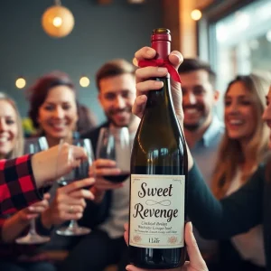 1.5-liter bottle of Sweet Revenge wine at a gathering