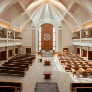 Interior view of the renovated Toronto Ontario Temple with new features