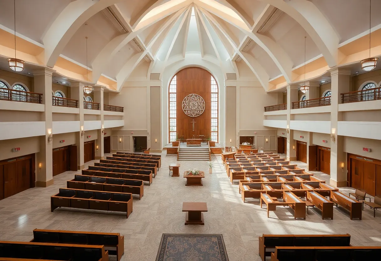 Exterior view of the renovated Toronto Ontario Temple surrounded by lush gardens.