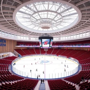 Architectural design concept for Yost Ice Arena renovation