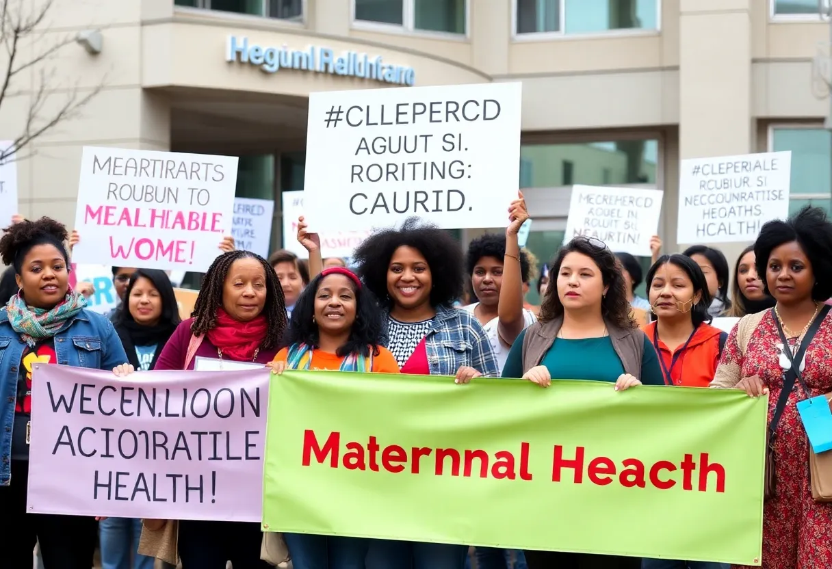 Group of advocates demanding accountability for Black maternal health