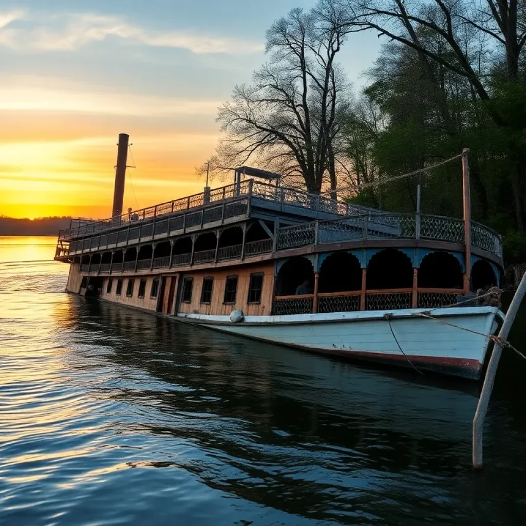 Historic paddleboat sinking in Oscoda river