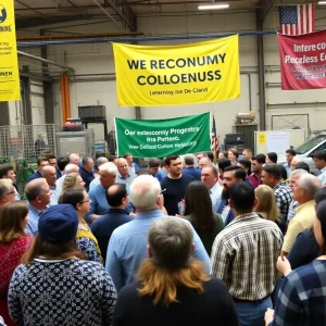 Community meeting in Bangor Township discussing economic challenges and opportunities