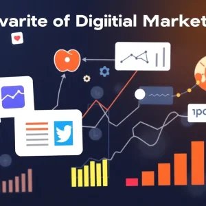 Conceptual representation of digital marketing advantages