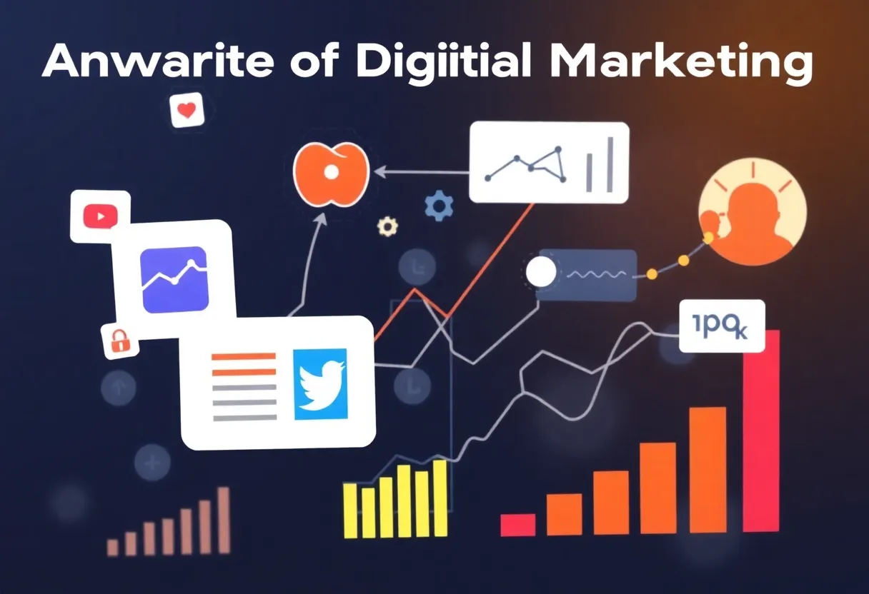 Conceptual representation of digital marketing advantages