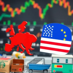 Abstract representation of EU and US trade relations