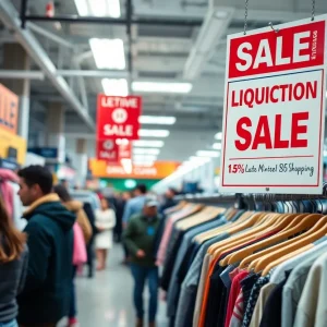 Customers shopping at Forever 21 during liquidation sale