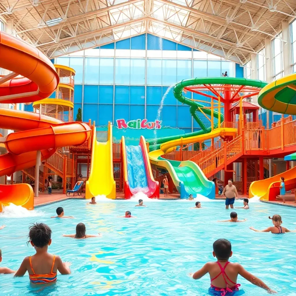 Families enjoying the new attractions at Frankenmuth Indoor Waterpark