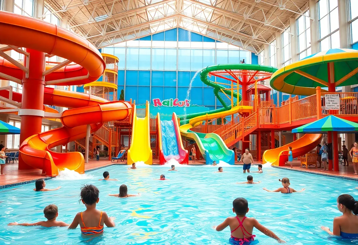 Families enjoying the new attractions at Frankenmuth Indoor Waterpark