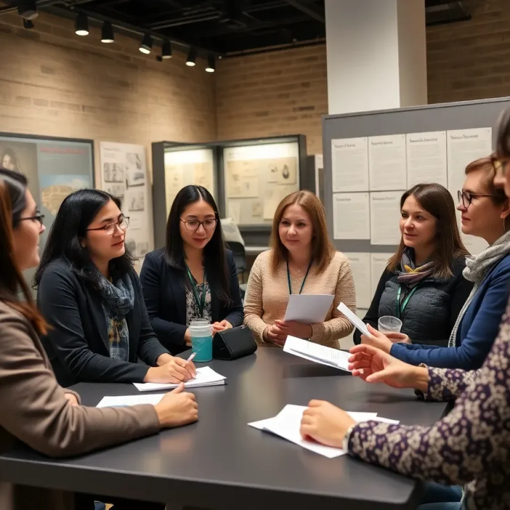 Teachers engaging in a Holocaust education workshop at The Zekelman Holocaust Center