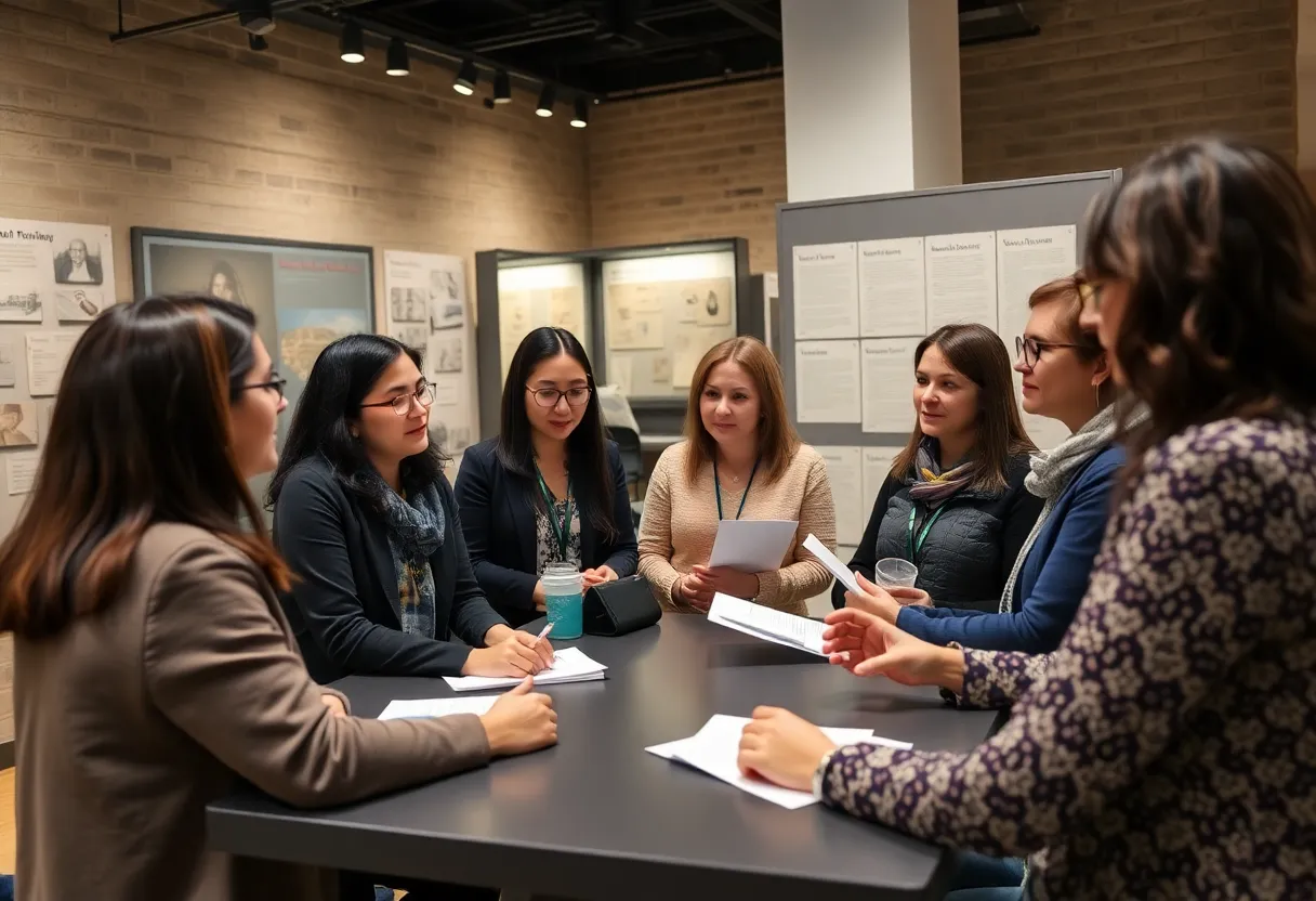 Teachers engaging in a Holocaust education workshop at The Zekelman Holocaust Center