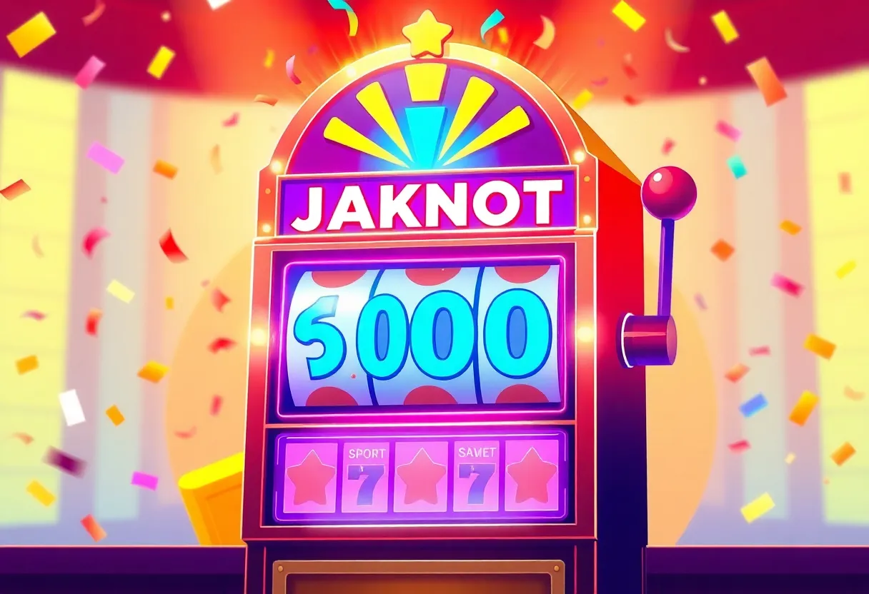 Illustration of a jackpot win in an online casino