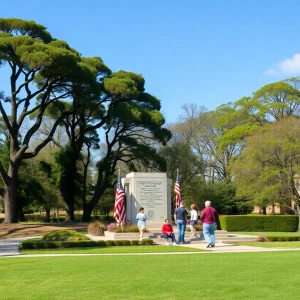 Scenic view of the Patriot Park Veterans Memorial in Kalkaska County