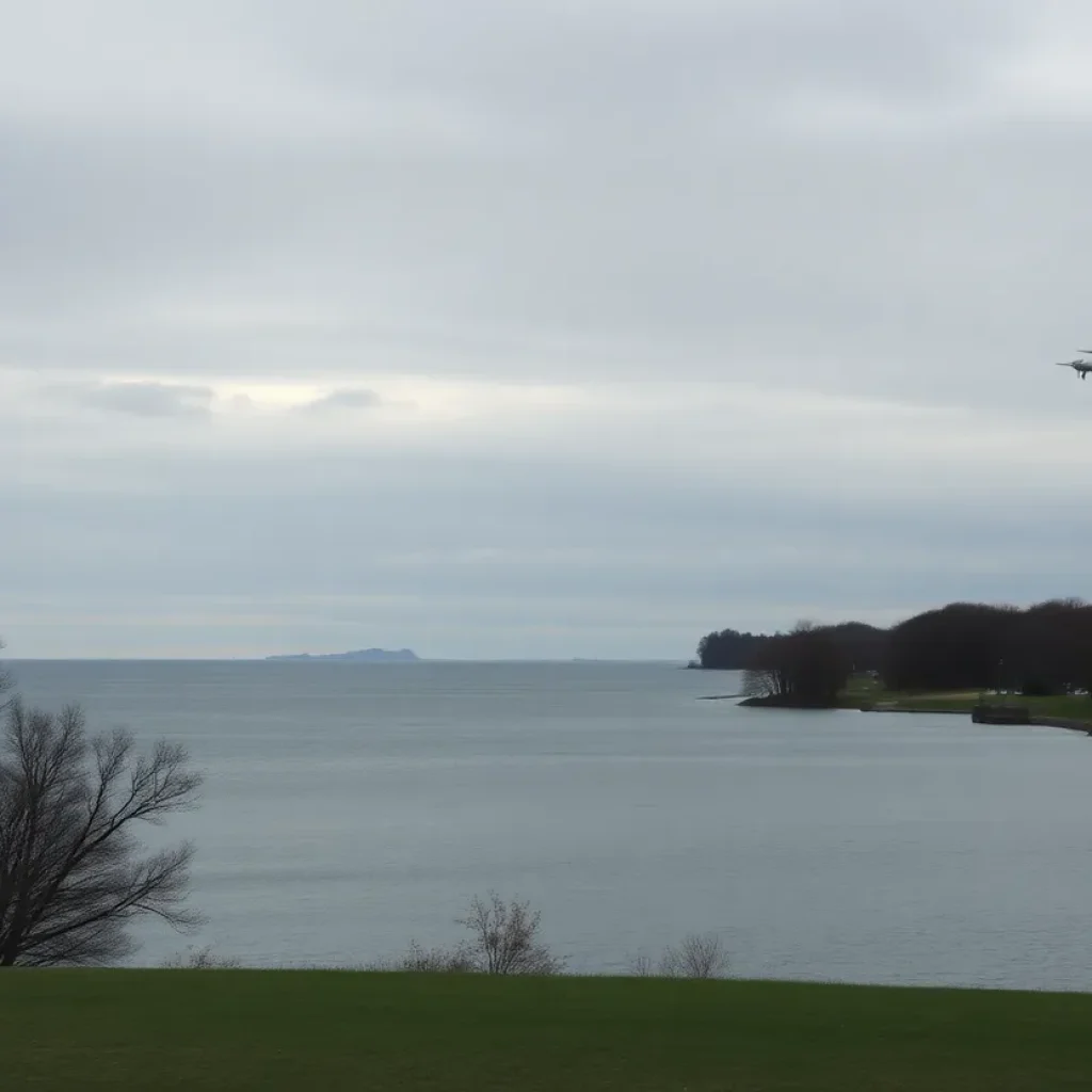 View of Lake Michigan at Eichelman Park in Kenosha