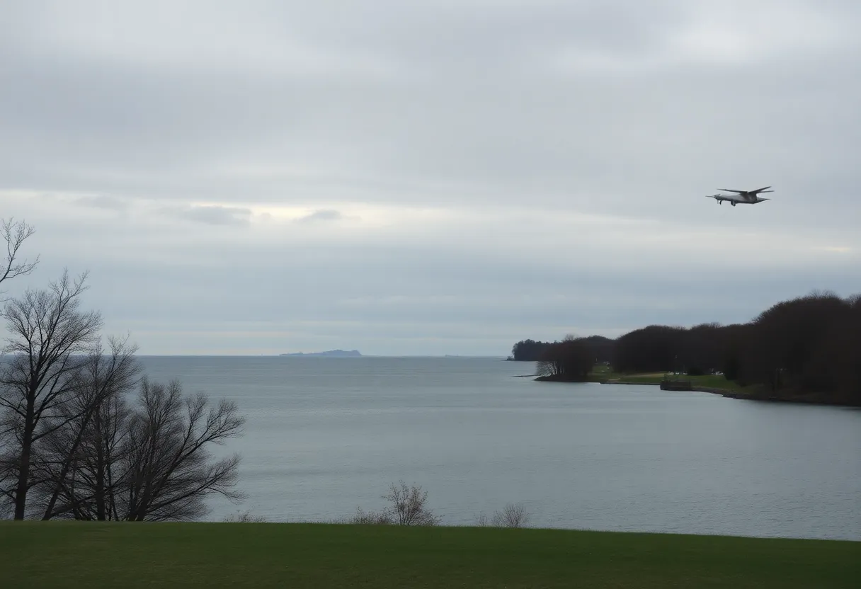 View of Lake Michigan at Eichelman Park in Kenosha