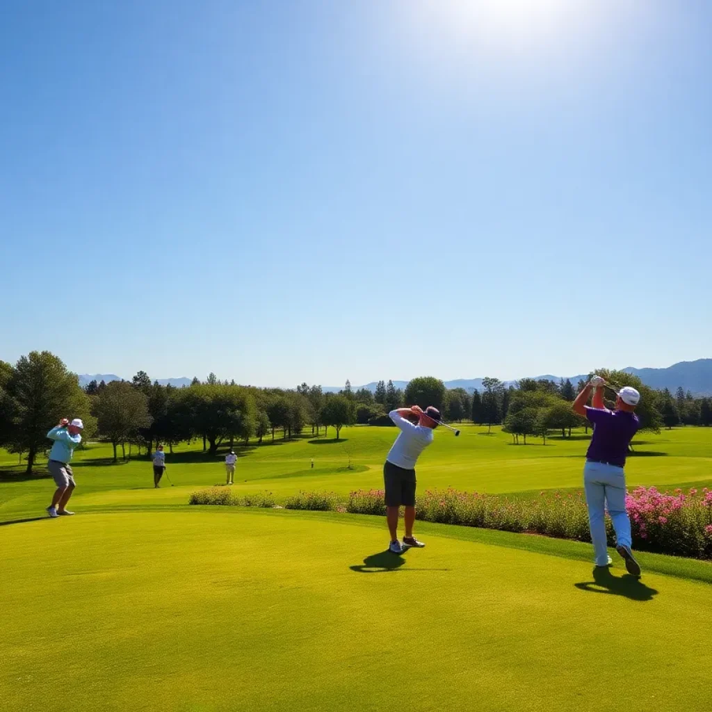 Michigan State men's golf team playing at the Bridgestone Collegiate Invitational