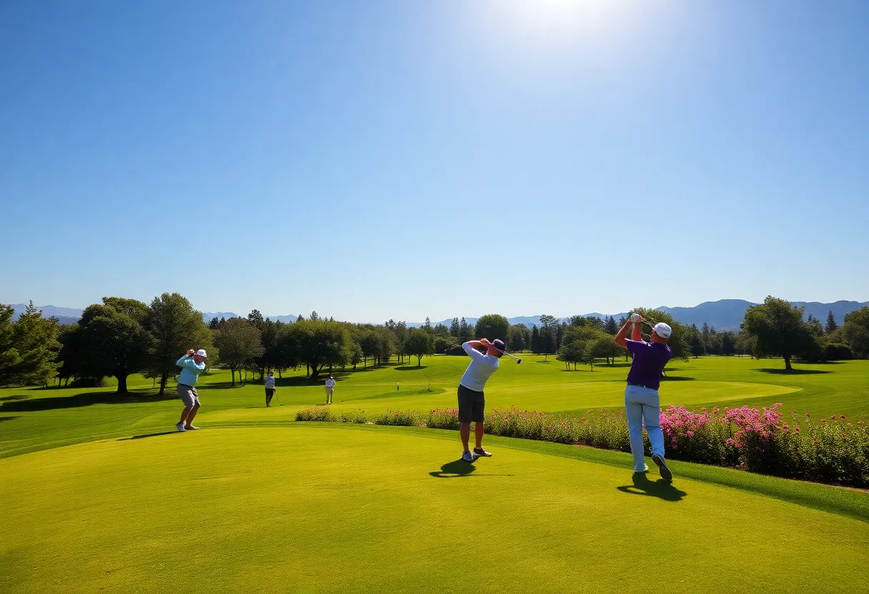 Michigan State men's golf team playing at the Bridgestone Collegiate Invitational